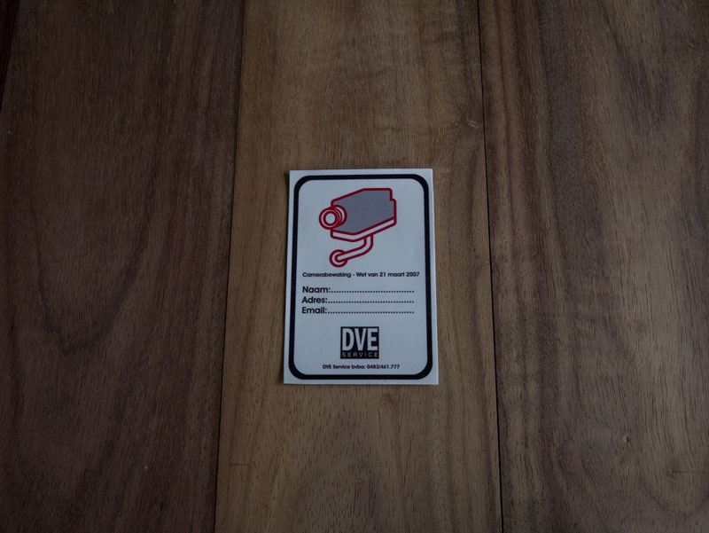 Sticker camerabewaking